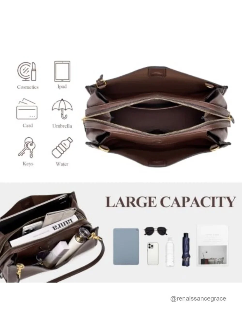 Vintage Style Faux Leather Slouchy Hobo Shoulder Bag with Detachable Straps